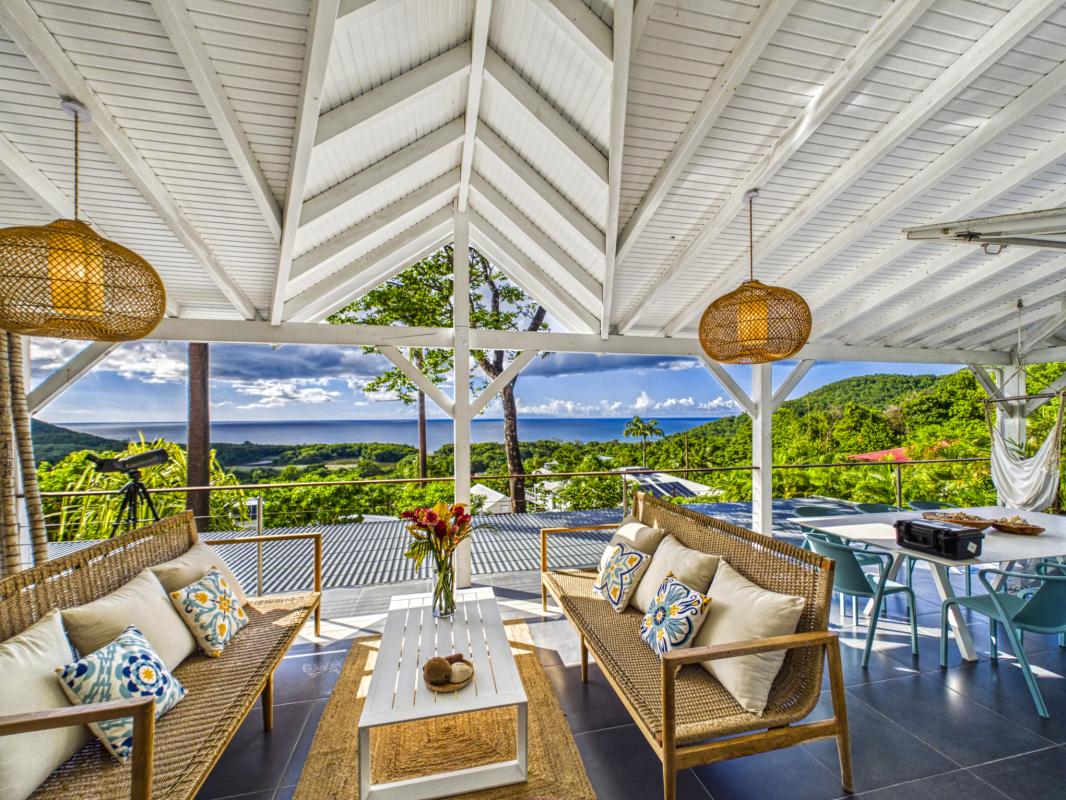 4.Guadeloupe Deshais- location villa 4 chambres 8 personnes avec piscine vue Mer
